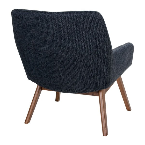 Ciemnokarmelowy fotel z drewna orzecha House Nordic London-image-4