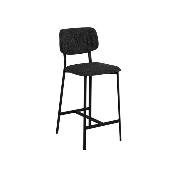 Ciemnoszare tapicerowane hokery zestaw 2 szt. (wysokość siedziska 68,5 cm) Alison – Actona