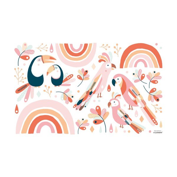 Naklejki dziecięce 64x40 cm Paradisio Birds – Lilipinso