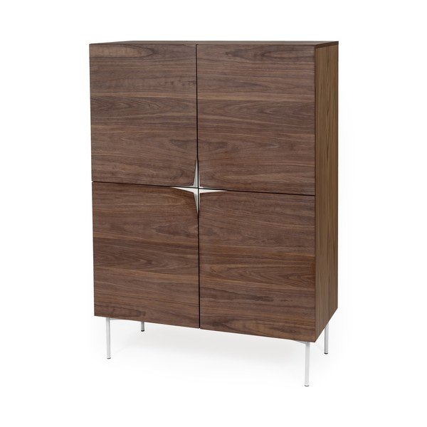 Brązowy kredens w dekorze drewna orzechowego Woodman Flop, 100x140 cm-image-2