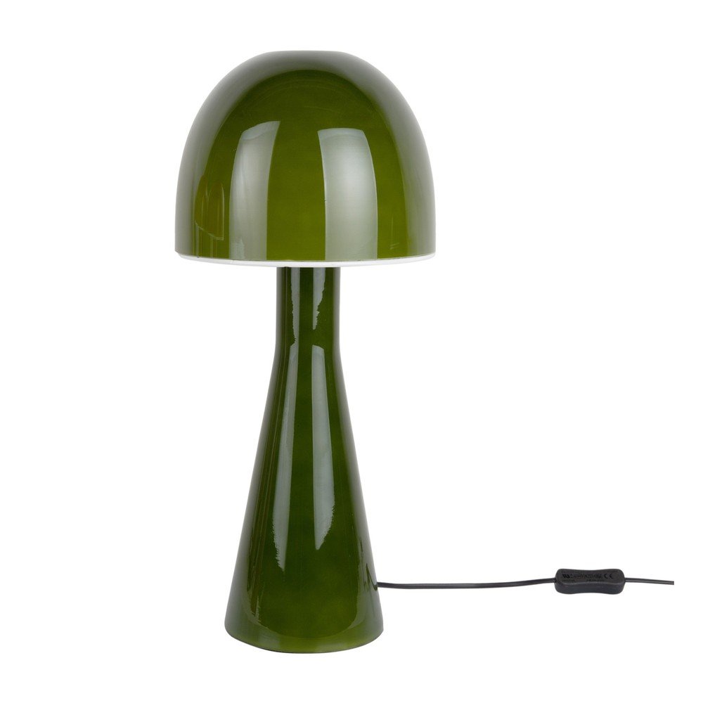Ciemnozielona lampa stołowa ze szklanym kloszem (wysokość 45 cm) Bombin – Leitmotiv