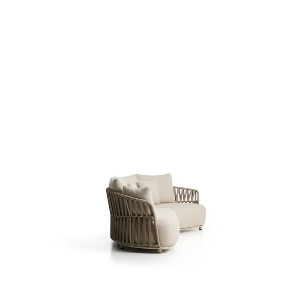 Beżowa/szarobrązowa tapicerowana sofa ogrodowa Osani – Kave Home-image-3