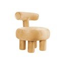 Żółty aksamitny fotel Abrazo – Leitmotiv