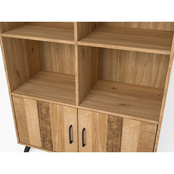 Regał w dekorze dębu 92x160 cm Nordic – Marckeric-image-1