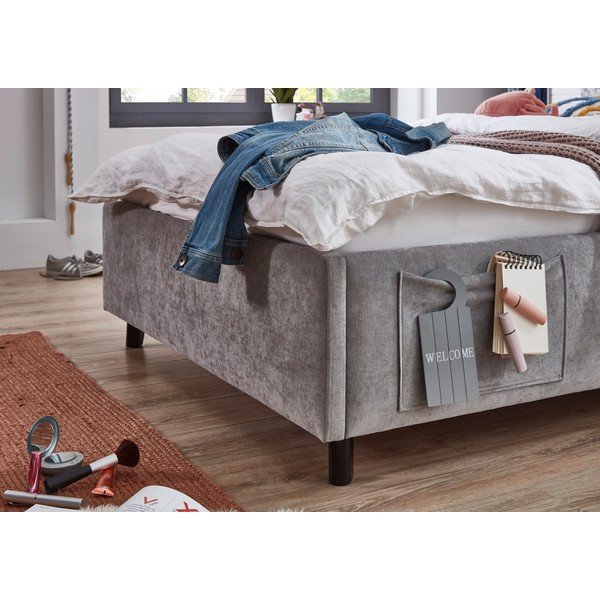 Szare łóżko dziecięce ze schowkiem ze stelażem 140x200 cm Cosy – Meise Möbel-image-3