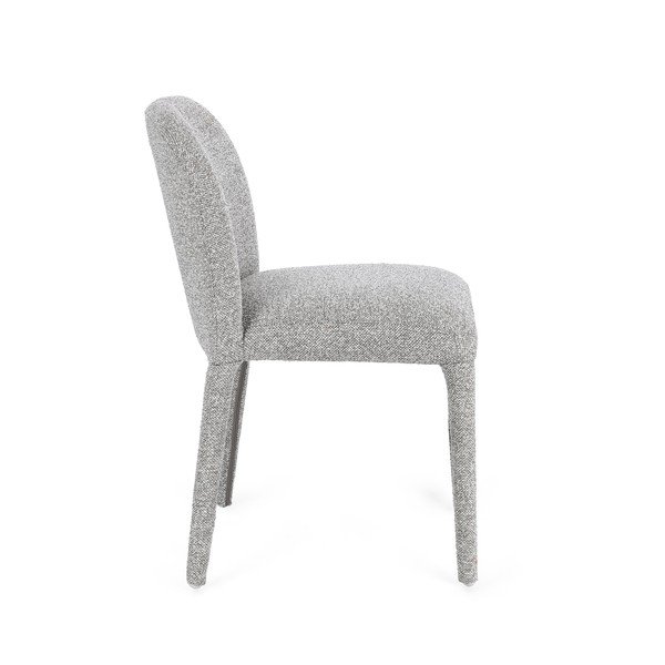 Szare krzesło z materiału bouclé Antara – Bizzotto-image-3
