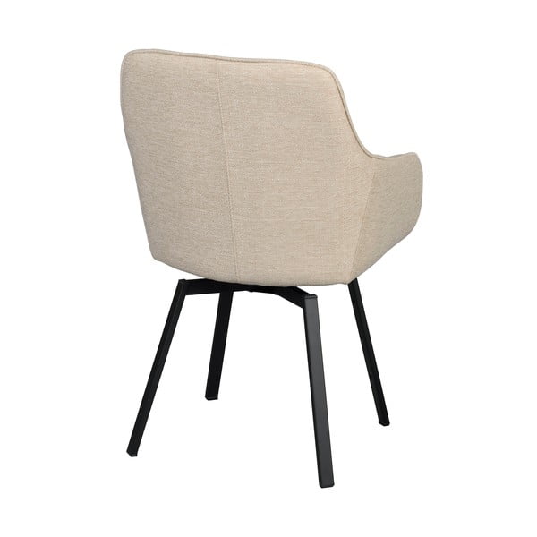 Beżowe tapicerowane fotele jadalniane zestaw 2 szt. Alison – Rowico-image-4