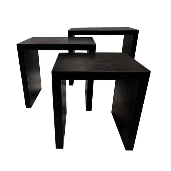 Stoliki obite skórą wegańską Nesting Table-image-4