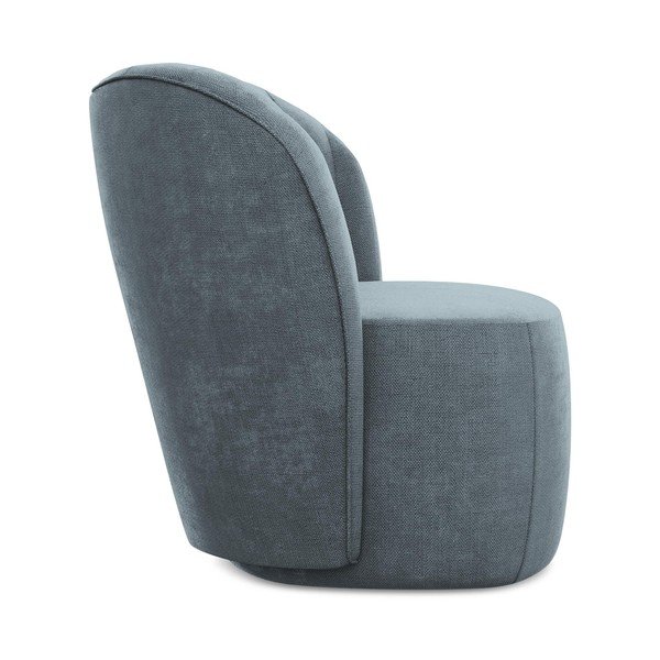 Niebieski fotel z tkaniny szenilowej Keloa – Makamii-image-2