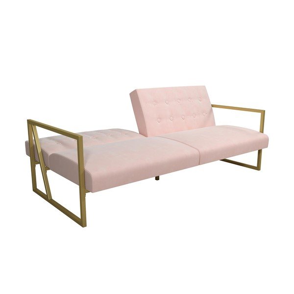 Różowa aksamitna sofa 185 cm Lexington – Støraa-image-4