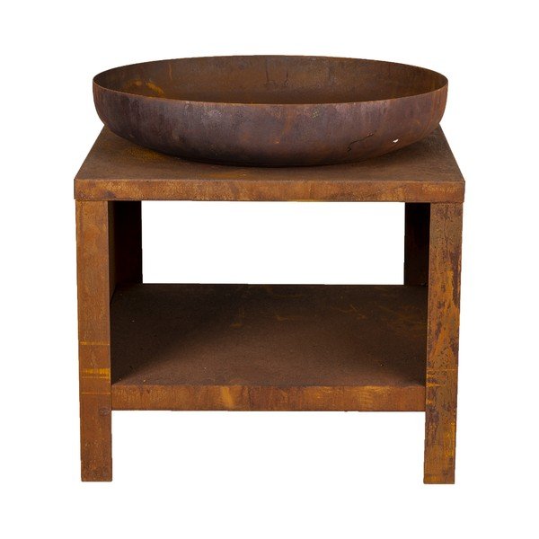 Palenisko z miejscem na drewno w dekorze rdzawej płyty – Esschert Design