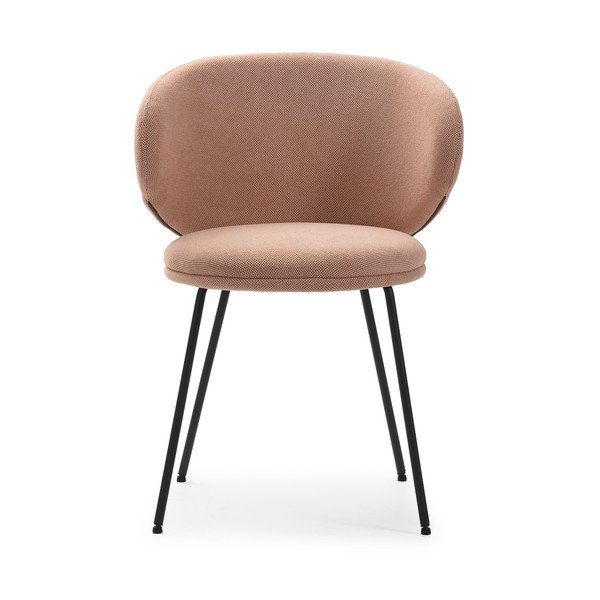 Jasnoróżowe tapicerowane fotele jadalniane zestaw 2 szt. Rush – Marckeric-image-2