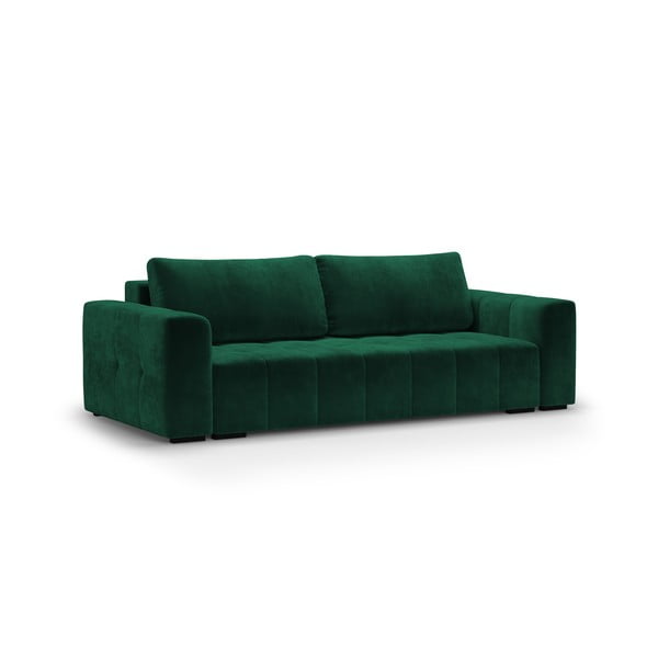 Zielona aksamitna rozkładana sofa Milo Casa Luca-image-2