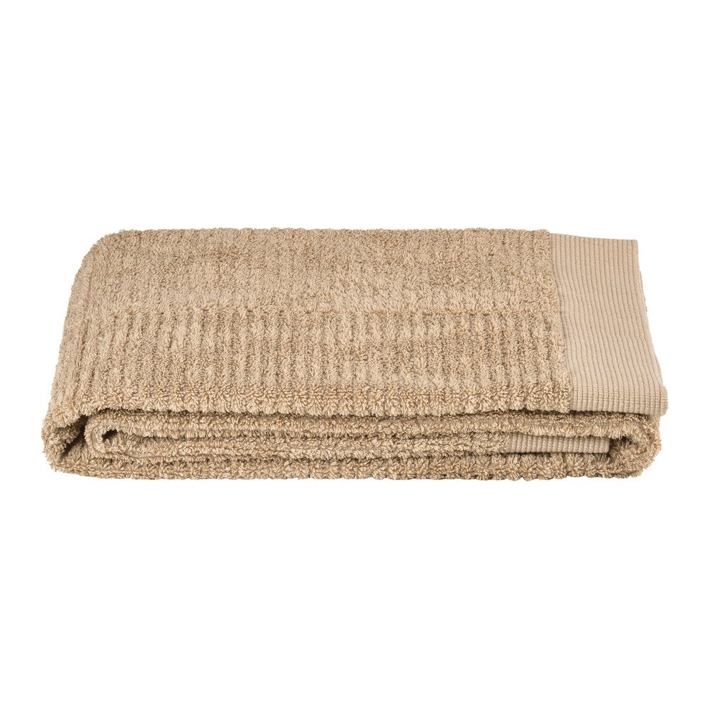 Beżowy bawełniany ręcznik kąpielowy frotte 70x140 cm Classic – Zone