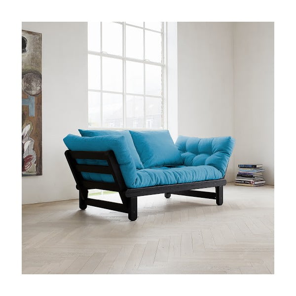 Sofa rozkładana Karup Beat Black/Horizon Blue