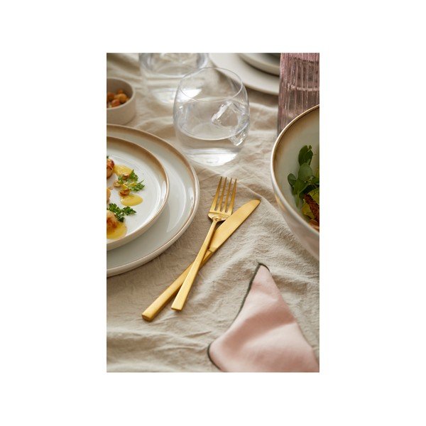 Stalowe sztućce w kolorze mosiądzu 16 szt. Brass – Bitz-image-4