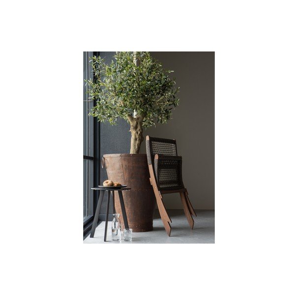 Czarny stolik ogrodowy WOOOD Fer, ø 40 cm-image-4