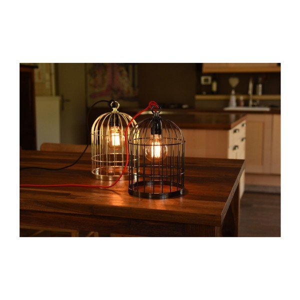 Złota lampa wisząca Filament Style Bird Cage-image-2