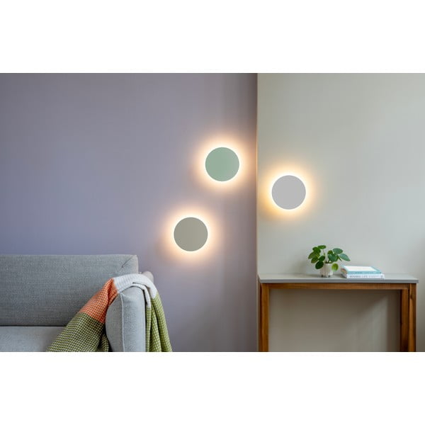 Jasnozielony kinkiet LED z timerem i zdalnym sterowaniem na USB ø 19 cm Dot – Remember-image-3