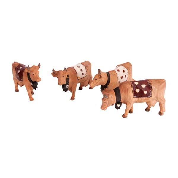 Zestaw 4 figurek ozdobnych krówek Antic Line Cow