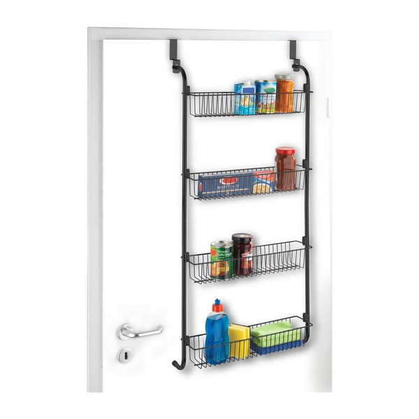 Czarny wiszący organizer kuchenny na drzwi Wenko-image-4