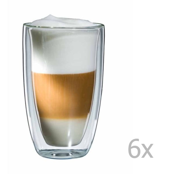 Zestaw 6  szklanek na latte macchiato bloomix