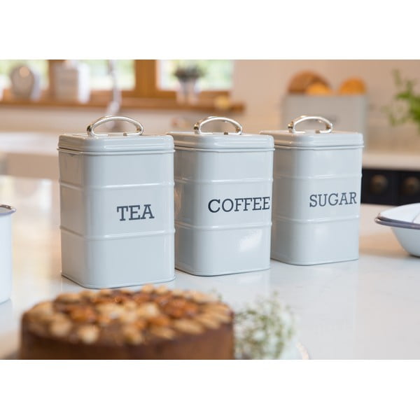Szary metalowy pojemnik na cukier Kitchen Craft Nostalgia-image-2