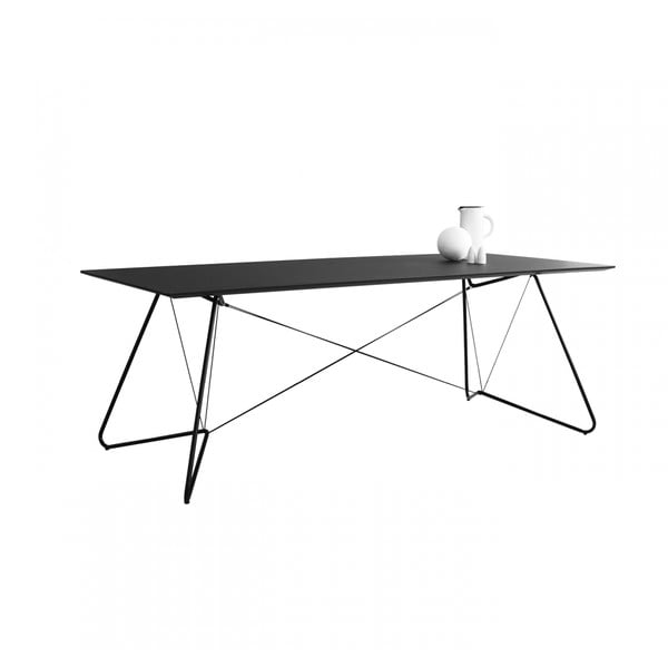 Czarny stół OK Design Oas, 200x90 cm
