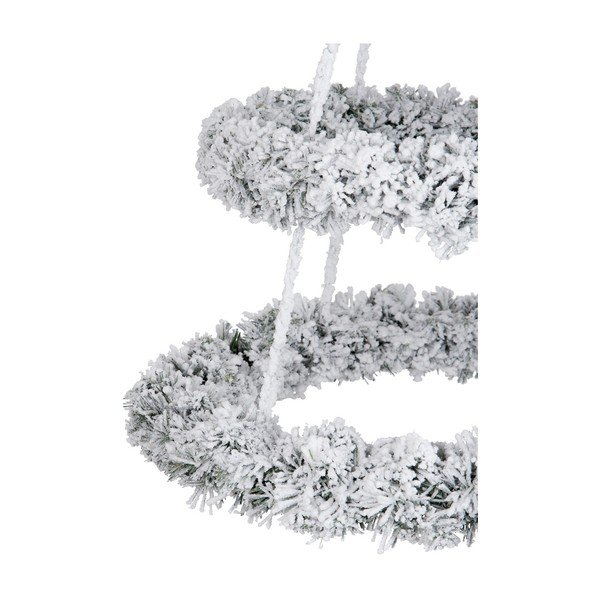 Biała wisząca dekoracja świąteczna J-Line Wreath-image-1