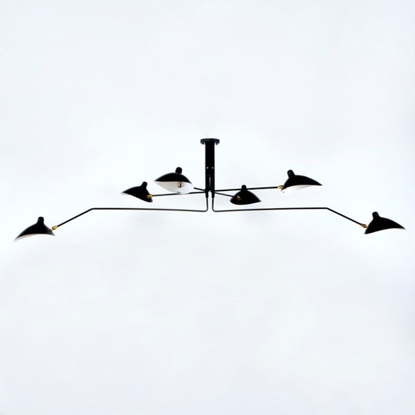 Czarna metalowa lampa sufitowa Thai Natura Show