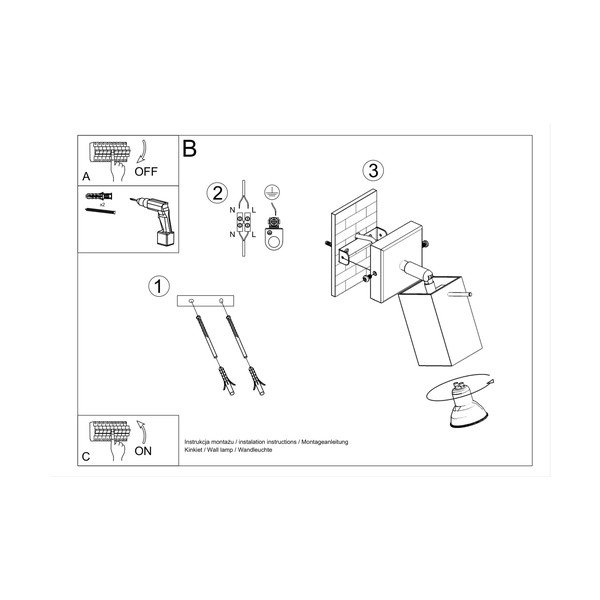 Szary kinkiet Toscana – Sollux-image-4