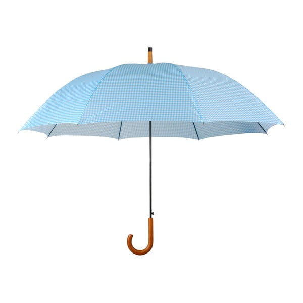 Jasnoniebieski parasol z rękojeścią drewnianą Esschert Design Rain
