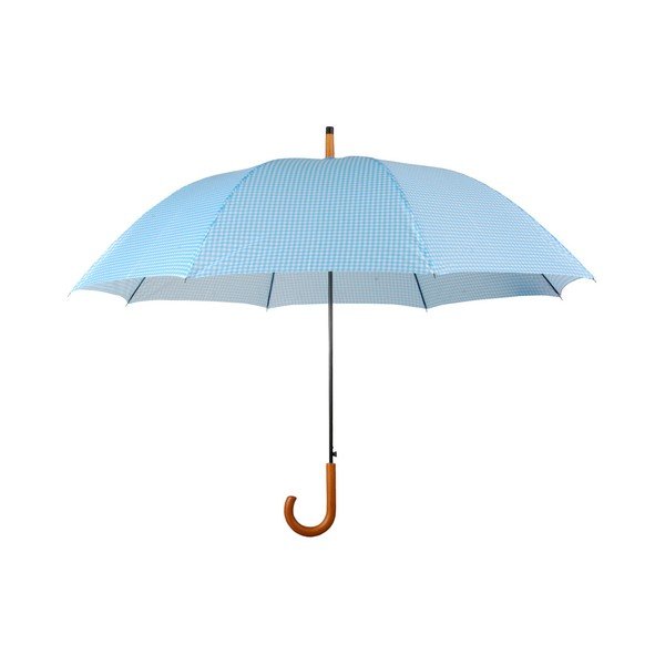 Jasnoniebieski parasol z rękojeścią drewnianą Esschert Design Rain