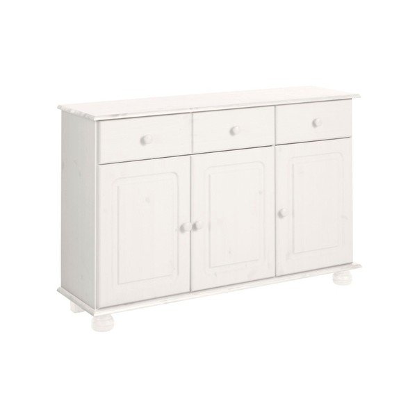 Biała niska komoda z litego drewna sosnowego 116x76 cm Ella – Støraa-image-3