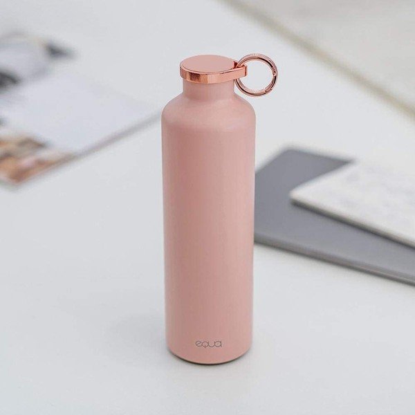 Różowa butelka termiczna ze stali nierdzewnej Equa Basic Pink Blush, 680 ml-image-4