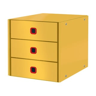 Żółty pojemnik z 3 szufladkami Click&Store – Leitz