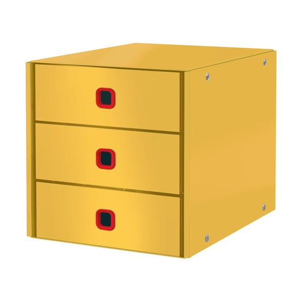 Żółty pojemnik z 3 szufladkami Click&Store – Leitz