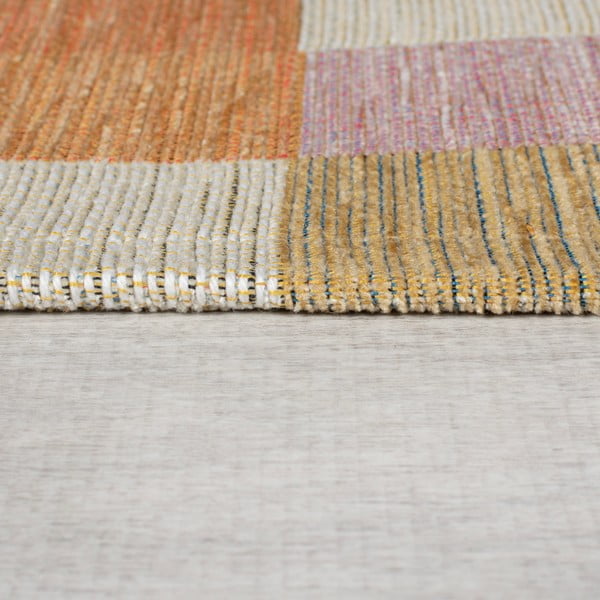 Pomarańczowo-naturalny chodnik 60x230 cm Riley Block Geo – Flair Rugs-image-4