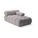Jasnoszary moduł sofy z materiału bouclé (prawostronny) Bellis – Micadoni Home