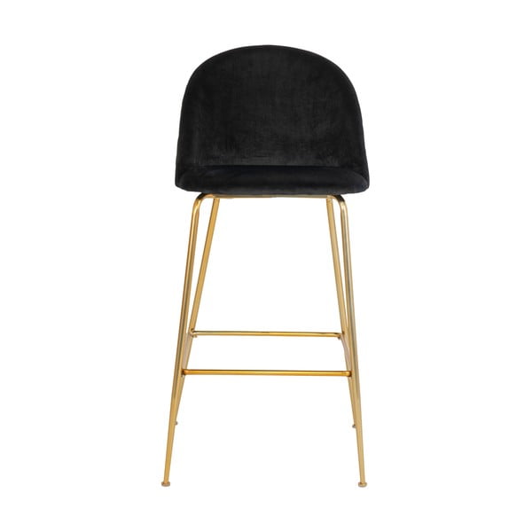 Czarne aksamitne hokery zestaw 2 szt. 108 cm Lausanne – House Nordic-image-1