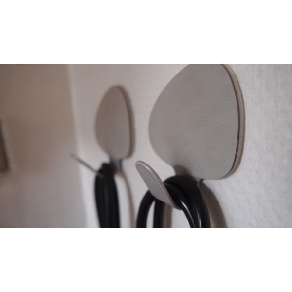 Jasnoszare stalowe haczyki zestaw 2 szt. Curve M Nupo – LIND DNA-image-1