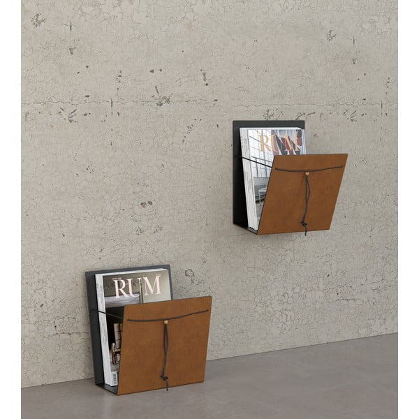 Gazetnik metalowy/ze skóry ekologicznej Bull M – LIND DNA-image-2