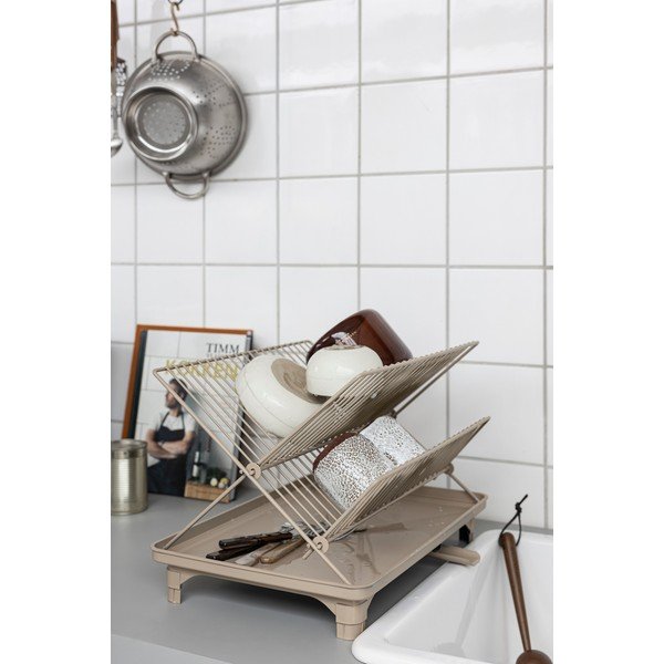 Beżowy ociekacz dwupiętowy 42x29 cm Dry-It – Mette Ditmer Denmark-image-1