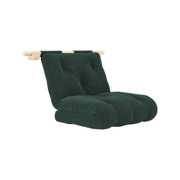 Ciemnozielony sztruksowy fotel Hooked – Karup Design