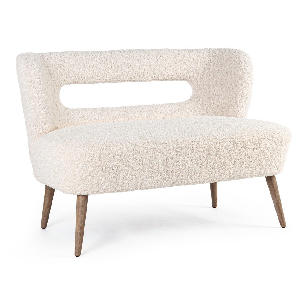 Kremowa sofa z imitacji futra 115 cm Cortina – Bizzotto (zdjęcie 3)