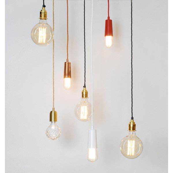 Kabel pokryty materiałem z oprawką i wtyczką, czarny, 3 m-image-1