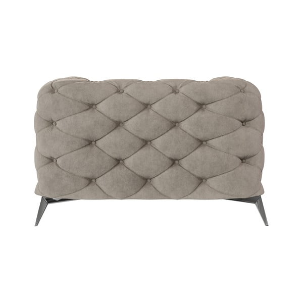 Szarobeżowy aksamitny fotel Chelsea – Ropez-image-3