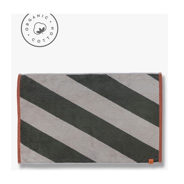 Dywanik łazienkowy z bio bawełny w kolorze khaki 50x80 cm Diagonal – Mette Ditmer Denmark-image-2
