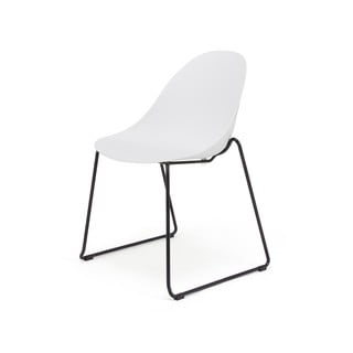 Zestaw 2 białych krzeseł z czarną kontrukcją Bonami Selection Viva