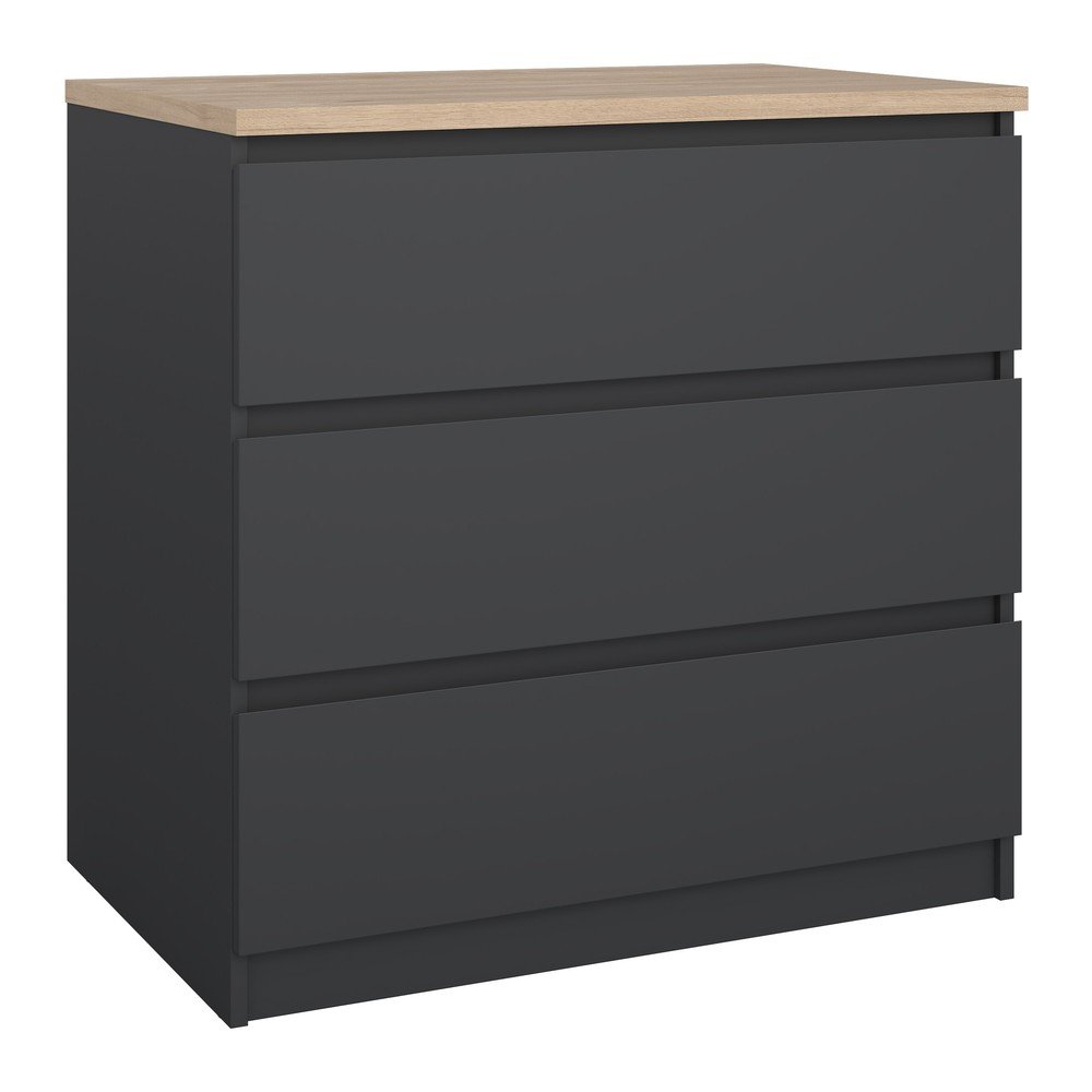 Ciemnoszara komoda 77x76x50 cm Naia – Tvilum